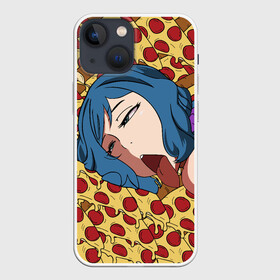Чехол для iPhone 13 mini с принтом АХЕГАО ПИЦЦА в Кировске,  |  | ahegao | anime | pizza | аниме | ахегао | пицца