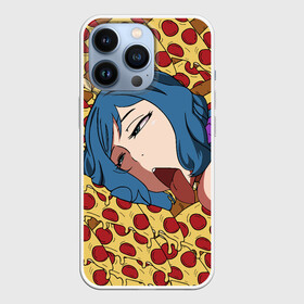 Чехол для iPhone 13 Pro с принтом АХЕГАО ПИЦЦА в Кировске,  |  | ahegao | anime | pizza | аниме | ахегао | пицца