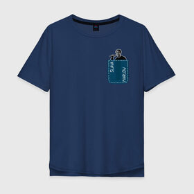 Мужская футболка хлопок Oversize с принтом SLAVA MARLOW в Кировске, 100% хлопок | свободный крой, круглый ворот, “спинка” длиннее передней части | slava marlow | артемготлиб | моргенштерн | рэп