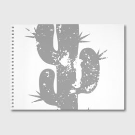 Альбом для рисования с принтом Просто Кактус в Кировске, 100% бумага
 | матовая бумага, плотность 200 мг. | cactus | кактус | колючка | растение | шипы