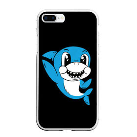 Чехол для iPhone 7Plus/8 Plus матовый с принтом Baby Shark в Кировске, Силикон | Область печати: задняя сторона чехла, без боковых панелей | 