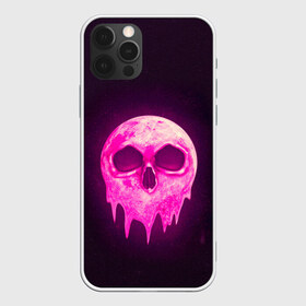 Чехол для iPhone 12 Pro Max с принтом Розовая Луна в Кировске, Силикон |  | Тематика изображения на принте: dark | moon | pink | skull | абстракция | луна | розовый | сюрреализм | темный | череп | черный