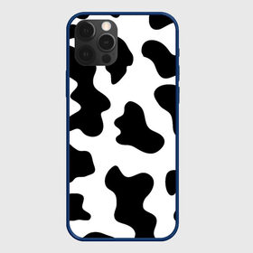 Чехол для iPhone 12 Pro с принтом Му-му в Кировске, силикон | область печати: задняя сторона чехла, без боковых панелей | абстракция | бык | кожа коровы | корова | му му | пятна | черно белое | черно белые пятна