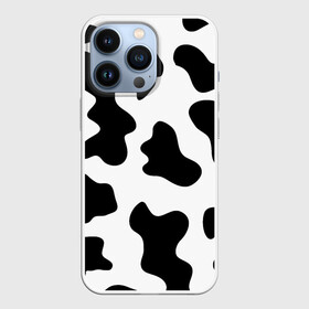 Чехол для iPhone 13 Pro с принтом Му му в Кировске,  |  | абстракция | бык | кожа коровы | корова | му му | пятна | черно белое | черно белые пятна