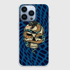 Чехол для iPhone 13 Pro с принтом SnakeSkull Змея и череп в Кировске,  |  | fangs | jaw | orbits | skull | snake | sting | teeth | глазницы | жало | змея | зубы | клыки | пасть | череп