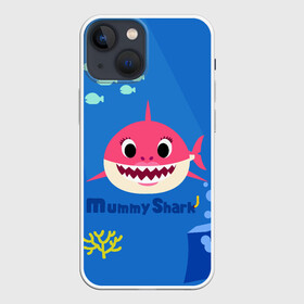 Чехол для iPhone 13 mini с принтом Mummy shark в Кировске,  |  | Тематика изображения на принте: baby shark | daddy shark | mummy shark | бэйби шарк