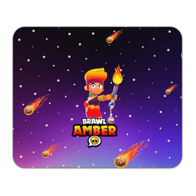 Коврик для мышки прямоугольный с принтом BRAWL STARS AMBER. в Кировске, натуральный каучук | размер 230 х 185 мм; запечатка лицевой стороны | 8 bit | amber | brawl stars | colette | crow | gale | leon | max | mecha | mecha crow | mr.p | sally leon | shark | tara | virus 8 bit | werewolf leon | акула | амбер | берли | бравл старс | ворон | коллет | макс | оборотень