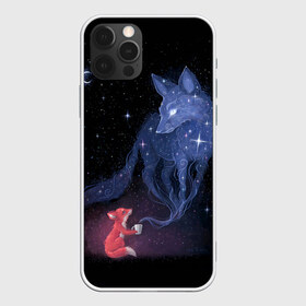 Чехол для iPhone 12 Pro Max с принтом Лиса и ее дух в Кировске, Силикон |  | fox | moon | stars | дух | звезды | лес | леса | лиса | лиса и лес | лисичка | лисичка в лесу | лисички в космосе | лисы | луна | небо | ночное небо | с лисами | темнота