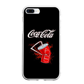Чехол для iPhone 7Plus/8 Plus матовый с принтом Coca Cola в Кировске, Силикон | Область печати: задняя сторона чехла, без боковых панелей | coca cola | газировка | кола | лето | лимонад | свежесть | стакан