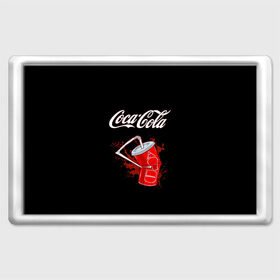 Магнит 45*70 с принтом Coca Cola в Кировске, Пластик | Размер: 78*52 мм; Размер печати: 70*45 | Тематика изображения на принте: coca cola | газировка | кола | лето | лимонад | свежесть | стакан