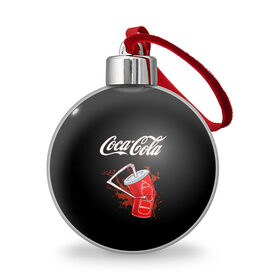 Ёлочный шар с принтом Coca Cola в Кировске, Пластик | Диаметр: 77 мм | coca cola | газировка | кола | лето | лимонад | свежесть | стакан
