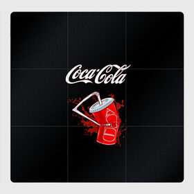 Магнитный плакат 3Х3 с принтом Coca Cola в Кировске, Полимерный материал с магнитным слоем | 9 деталей размером 9*9 см | coca cola | газировка | кола | лето | лимонад | свежесть | стакан