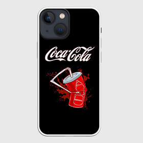 Чехол для iPhone 13 mini с принтом Coca Cola в Кировске,  |  | coca cola | газировка | кола | лето | лимонад | свежесть | стакан