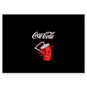 Поздравительная открытка с принтом Coca Cola в Кировске, 100% бумага | плотность бумаги 280 г/м2, матовая, на обратной стороне линовка и место для марки
 | coca cola | газировка | кола | лето | лимонад | свежесть | стакан