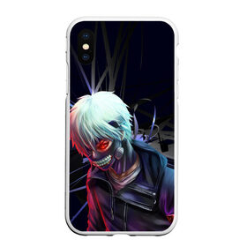 Чехол для iPhone XS Max матовый с принтом Токийский Гуль в Кировске, Силикон | Область печати: задняя сторона чехла, без боковых панелей | anime | render | tokyo ghoul | аниме | кен канеки | маска | токийский гуль | человек в маске