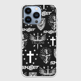 Чехол для iPhone 13 Pro с принтом SKILLET в Кировске,  |  | skillet | skillet 2020 | skillet hero | skillet monster | skillet rose | группа skillet | скелет