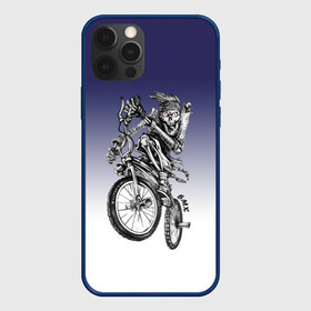 Чехол для iPhone 12 Pro Max с принтом BMX в Кировске, Силикон |  | Тематика изображения на принте: bike | bmx | bones | eyes | jaw | skeleton | skull | sport | велосипед | кости | пасть | скелет | спорт | череп