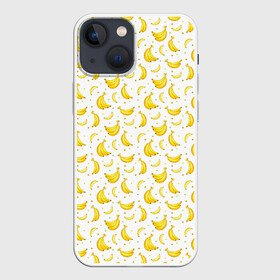 Чехол для iPhone 13 mini с принтом Банановый рай в Кировске,  |  | Тематика изображения на принте: bananas | circle | fruit | pattern | бананы | кружок | узор | фрукт