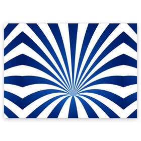 Поздравительная открытка с принтом Оптическая иллюзия в Кировске, 100% бумага | плотность бумаги 280 г/м2, матовая, на обратной стороне линовка и место для марки
 | Тематика изображения на принте: глубина | иллюзия | линии | оптическая иллюзия | полосы | синие линии | синие полосы | синий