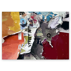 Поздравительная открытка с принтом Street art в Кировске, 100% бумага | плотность бумаги 280 г/м2, матовая, на обратной стороне линовка и место для марки
 | art | color | paint | paper | street | vanguard | wall | авангард | бумага | искусство | краска | стена | улица | цвет