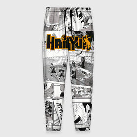 Мужские брюки 3D с принтом Haikyu в Кировске, 100% полиэстер | манжеты по низу, эластичный пояс регулируется шнурком, по бокам два кармана без застежек, внутренняя часть кармана из мелкой сетки | haikyu | аниме | волейбол | манга | спортивная | фурудатэ | харуити