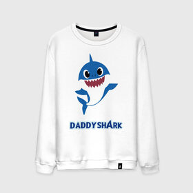 Мужской свитшот хлопок с принтом Baby Shark Daddy в Кировске, 100% хлопок |  | Тематика изображения на принте: 