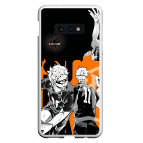 Чехол для Samsung S10E с принтом Haikyu в Кировске, Силикон | Область печати: задняя сторона чехла, без боковых панелей | Тематика изображения на принте: haikyu | аниме | волейбол | манга | спортивная | фурудатэ | харуити