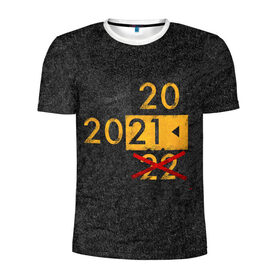 Мужская футболка 3D спортивная с принтом 2022 не БУДЕТ в Кировске, 100% полиэстер с улучшенными характеристиками | приталенный силуэт, круглая горловина, широкие плечи, сужается к линии бедра | Тематика изображения на принте: 2020 год мем | асфальт | мем про апокалипсис | мем про конец света | новый год