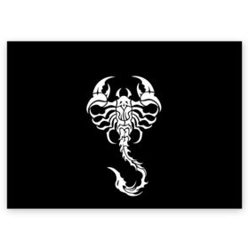 Поздравительная открытка с принтом Скорпион в Кировске, 100% бумага | плотность бумаги 280 г/м2, матовая, на обратной стороне линовка и место для марки
 | знак зодиака | природа. | ракообразные | скорпион | ядовитые существа