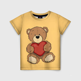 Детская футболка 3D с принтом Мишка Тедди в Кировске, 100% гипоаллергенный полиэфир | прямой крой, круглый вырез горловины, длина до линии бедер, чуть спущенное плечо, ткань немного тянется | игрушка | игрушки | медведь | миша | мишкатедди | мягкаяигрушка | тедди
