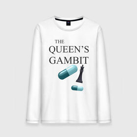 Мужской лонгслив хлопок с принтом the queens gambit в Кировске, 100% хлопок |  | Тематика изображения на принте: the queens gambit | нетфликс | сериал | ход королевы