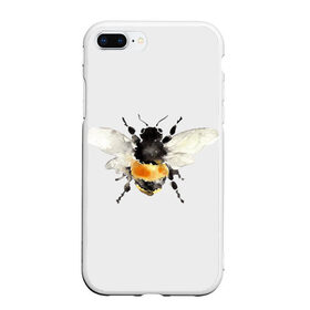 Чехол для iPhone 7Plus/8 Plus матовый с принтом Пчела в Кировске, Силикон | Область печати: задняя сторона чехла, без боковых панелей | мёд | насекомое | оса | пчела | пчелы
