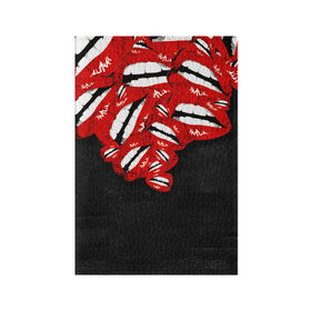 Обложка для паспорта матовая кожа с принтом Губы в Кировске, натуральная матовая кожа | размер 19,3 х 13,7 см; прозрачные пластиковые крепления | Тематика изображения на принте: lips | губы | любовь | страсть