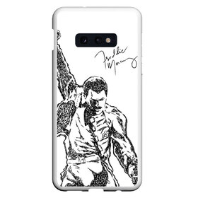 Чехол для Samsung S10E с принтом Freddie Mercury в Кировске, Силикон | Область печати: задняя сторона чехла, без боковых панелей | Тематика изображения на принте: freddie mercury | queen | автограф | квин | фредди меркьюри