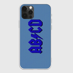 Чехол для iPhone 12 Pro Max с принтом ABCD пародия на AC DC в Кировске, Силикон |  | Тематика изображения на принте: 