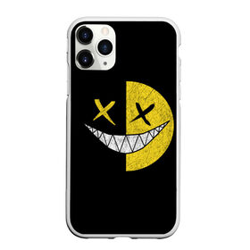 Чехол для iPhone 11 Pro Max матовый с принтом SMILE в Кировске, Силикон |  | Тематика изображения на принте: глаза крестики | злой смайл | зубы | контраст | смайл | эмоция