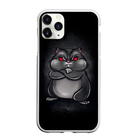 Чехол для iPhone 11 Pro матовый с принтом HAMSTER в Кировске, Силикон |  | Тематика изображения на принте: злое животное | злой хомяк | красные глаза | мышка | хомяк