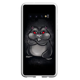 Чехол для Samsung Galaxy S10 с принтом HAMSTER в Кировске, Силикон | Область печати: задняя сторона чехла, без боковых панелей | злое животное | злой хомяк | красные глаза | мышка | хомяк