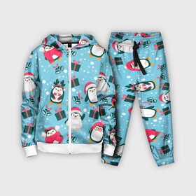 Детский костюм 3D с принтом Новогодние Пингвины в Кировске,  |  | 2021 | белка | гирлянда | год быка | дед мороз | детская | дочка | елка | енот | кот | котик | лиса | маска | милая | неон | новогодняя | новый год | олень | паттерн | пингвин | подарок | праздник | радуга