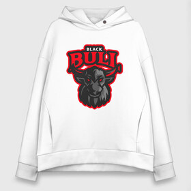 Женское худи Oversize хлопок с принтом Black Bull в Кировске, френч-терри — 70% хлопок, 30% полиэстер. Мягкий теплый начес внутри —100% хлопок | боковые карманы, эластичные манжеты и нижняя кромка, капюшон на магнитной кнопке | 2020 | 2021 | bull | bulls | claus | cow | ox | santa | буйвол | бычок | год быка | дед мороз | деревня | животные | зима | корова | коррида | матадор | новый год | праздник | рог | рога | рогатый | санта клаус | символ | скот