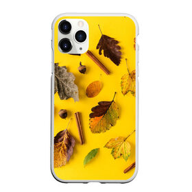 Чехол для iPhone 11 Pro матовый с принтом Гербарий в Кировске, Силикон |  | гербарий | жёлтый | листья | осень