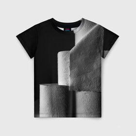 Детская футболка 3D с принтом Туалетная бумага в Кировске, 100% гипоаллергенный полиэфир | прямой крой, круглый вырез горловины, длина до линии бедер, чуть спущенное плечо, ткань немного тянется | бумага | в подарок | прикол | туалет | туалетная бумага
