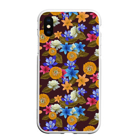 Чехол для iPhone XS Max матовый с принтом Exotic Flowers в Кировске, Силикон | Область печати: задняя сторона чехла, без боковых панелей | fashion | flower | forest | garden | nature | spring | summer | trend | ботаника | весенние | весенняя | весна | иллюзия | лес | лето | объемные | природа | растения | сад | трендовая | флористика | цветки | цветок | цветочки