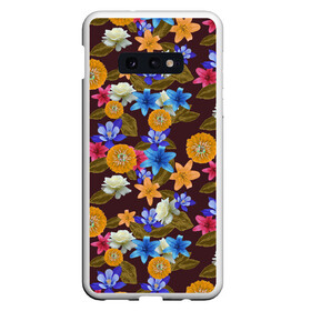 Чехол для Samsung S10E с принтом Exotic Flowers в Кировске, Силикон | Область печати: задняя сторона чехла, без боковых панелей | fashion | flower | forest | garden | nature | spring | summer | trend | ботаника | весенние | весенняя | весна | иллюзия | лес | лето | объемные | природа | растения | сад | трендовая | флористика | цветки | цветок | цветочки