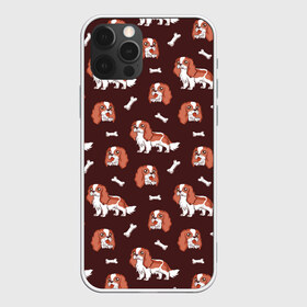 Чехол для iPhone 12 Pro Max с принтом Спаниели в Кировске, Силикон |  | art | cavalier | charles | cute | dog | english | king | little | small | spaniel | английский | арт | иллюстрация | кавалер | кинг | косточки | маленький | милота | милые | милый | мини | песики | порода | собака | собачки | спаниель