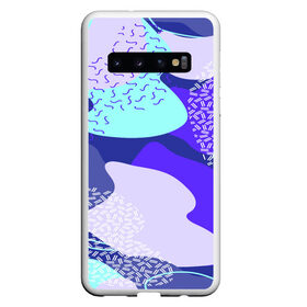 Чехол для Samsung Galaxy S10 с принтом Blue lake в Кировске, Силикон | Область печати: задняя сторона чехла, без боковых панелей | абстракция | минимализм | орнаменты | текстуры | узоры