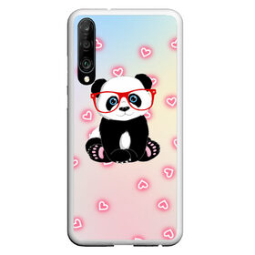 Чехол для Honor P30 с принтом Милая пандочка в Кировске, Силикон | Область печати: задняя сторона чехла, без боковых панелей | Тематика изображения на принте: маленькая панда | маленькая пандочк | милая панда | милая пандочка | панда | панда в красных очках | панда в очках | панда очки | панда сердечки | панда сердце | пандочка | пандочка в красных очках