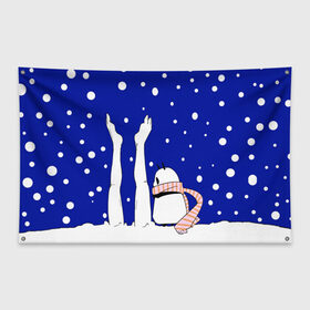 Флаг-баннер с принтом Новогодние ноги и панда в Кировске, 100% полиэстер | размер 67 х 109 см, плотность ткани — 95 г/м2; по краям флага есть четыре люверса для крепления | 