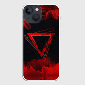 Чехол для iPhone 13 mini с принтом FIRE в Кировске,  |  | amoled | брызги | дым | минимализм | огонь | пятна | разводы