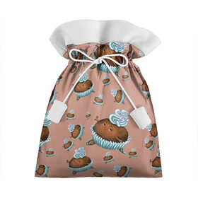Подарочный 3D мешок с принтом Шоколадка-балеринка в Кировске, 100% полиэстер | Размер: 29*39 см | Тематика изображения на принте: балерина | девочка | пирожное | пуанты | танец | шоколад